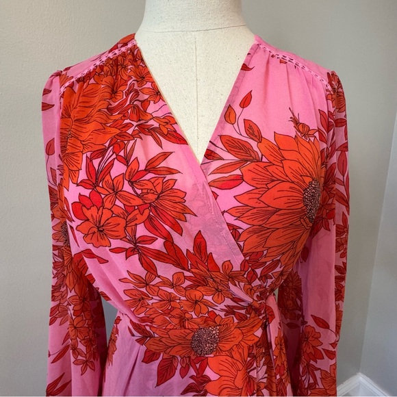 Floral Pink and Red Maxi Dress - Picture 4 of 12